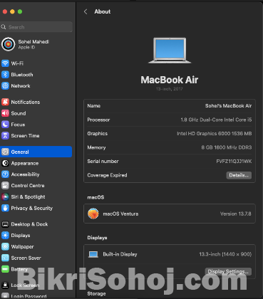 Macbook Air 17, 8/256 Exchange with phone